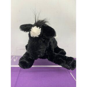 Wish Pets 2002 Diamond Item 9303 Black Horse White Blaze Stripe Plastic Eyes Plu